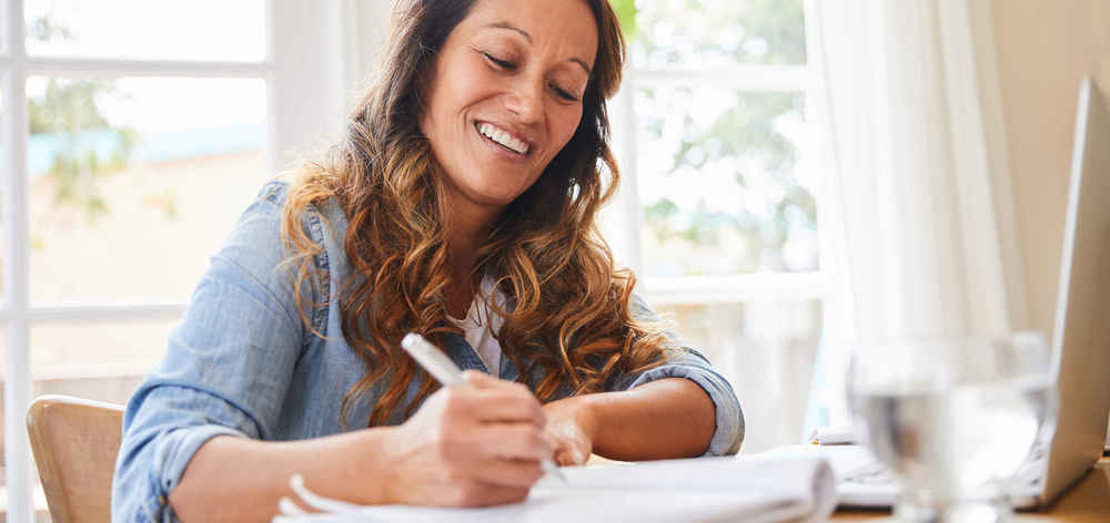 woman writing