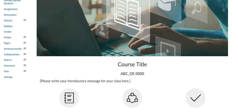 Screenshot of the Missouri Online: Course Template