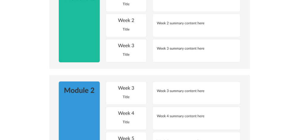 Multi-week Module Organizer | 8 Weeks