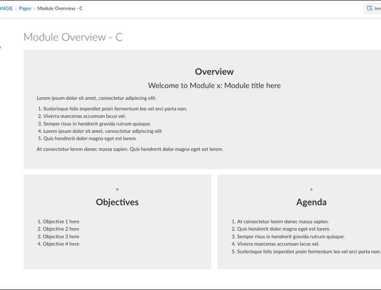 Module Overview - C | Mizzou Online: Teaching
