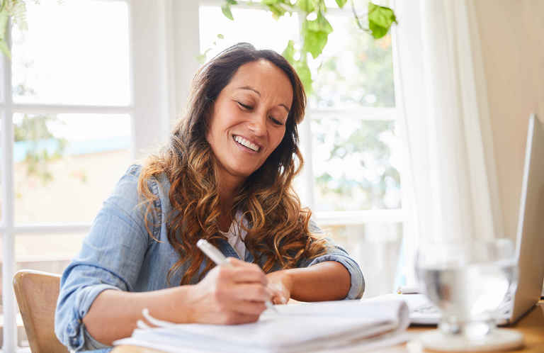 woman writing