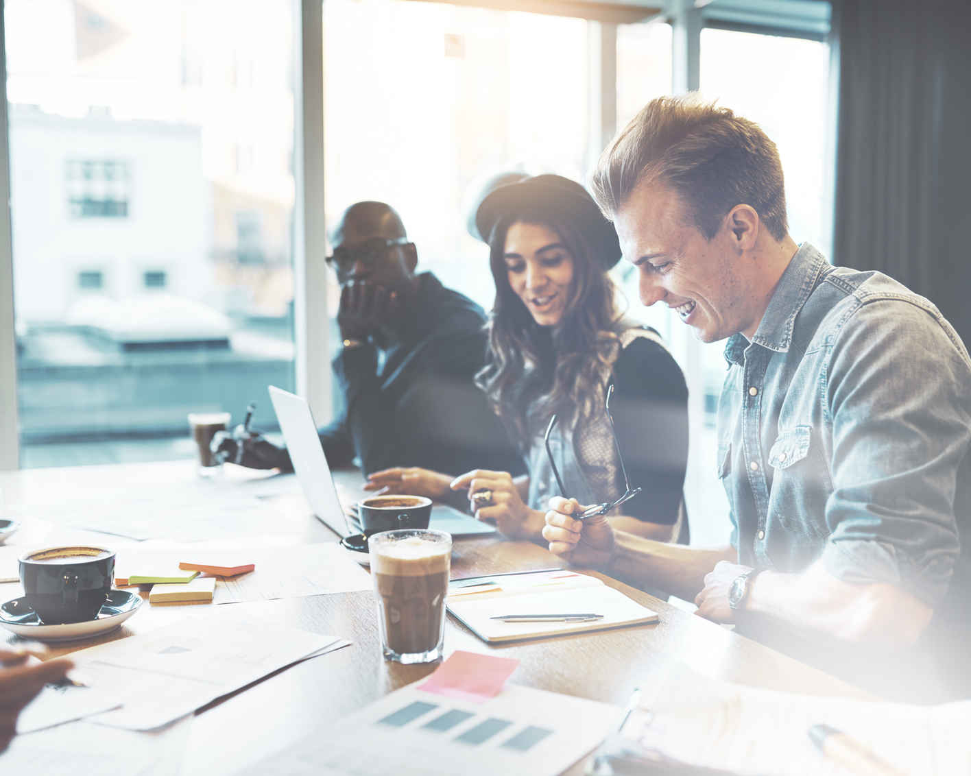 Young business people at meeting in office