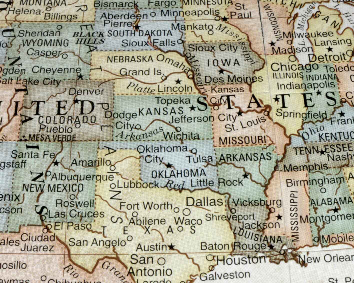 Map of the United States of America