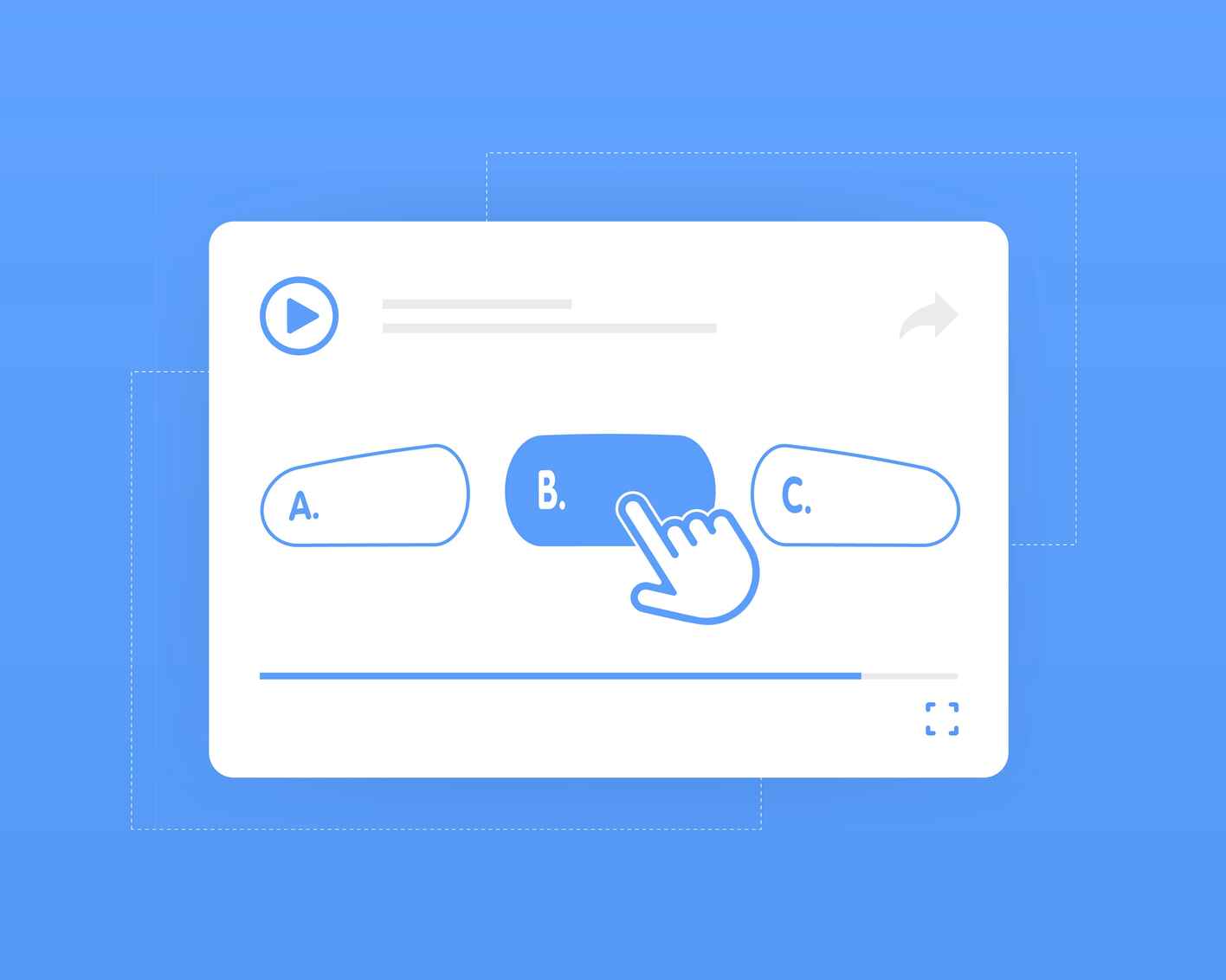Interactive quizzes concept art - choosing option B
