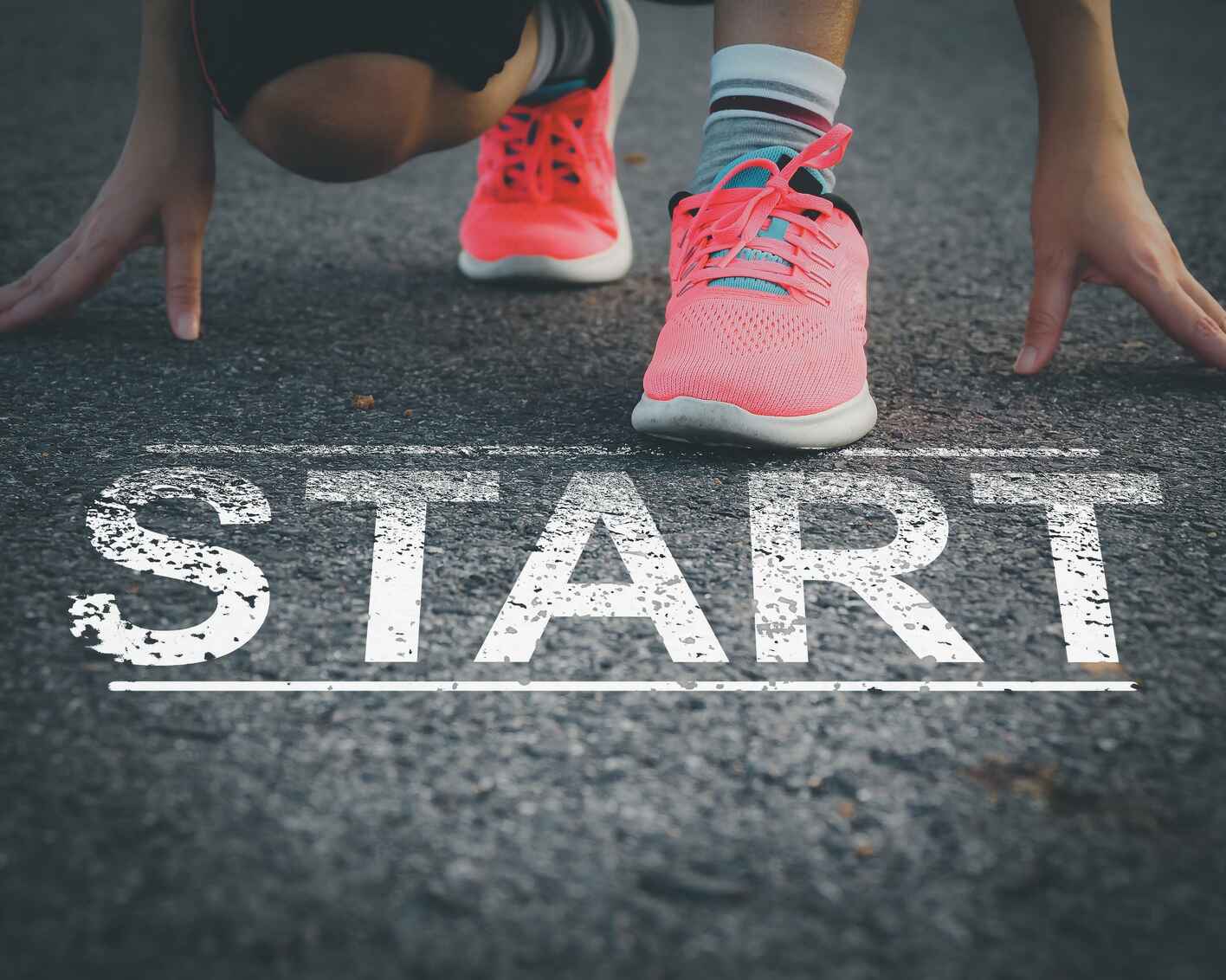 A racer waits at the starting line.