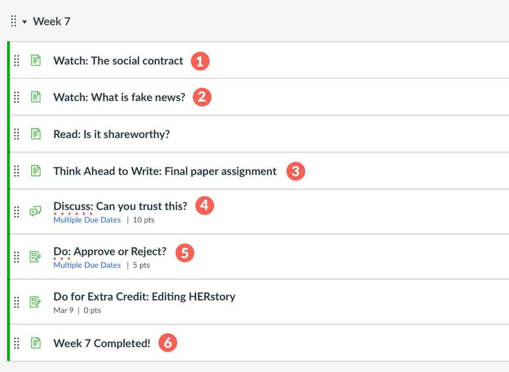 Screenshot of custom Canvas modules