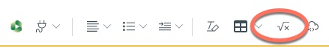 Equation button (square root of x) circled in Canvas Rich Content Editor.