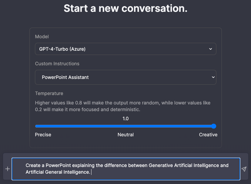 Figure 7: Prompt for the Custom Instruction to use.