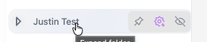 mouse hovering over a group showing the purple gear icon.