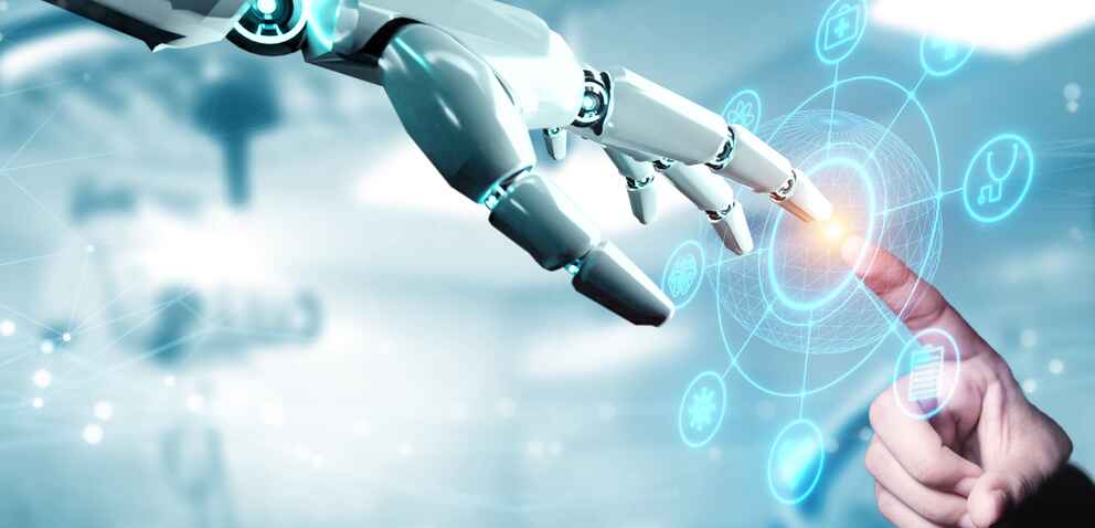 Robot hand ai artificial intelligence assistance